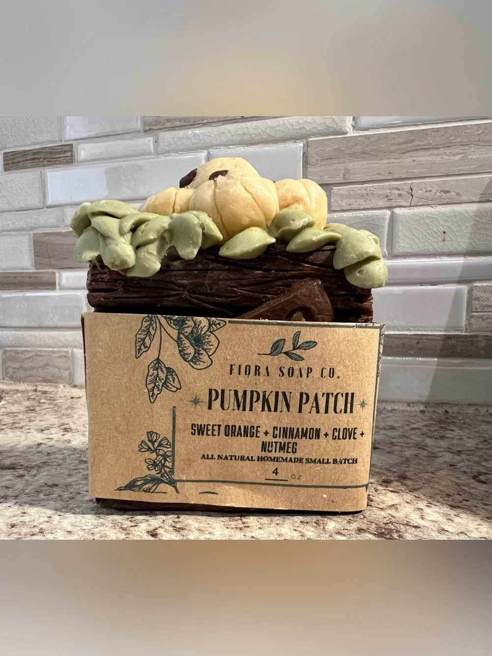 Brand New-Fiora Soap Co Pumpkin Patch Homemade Soap